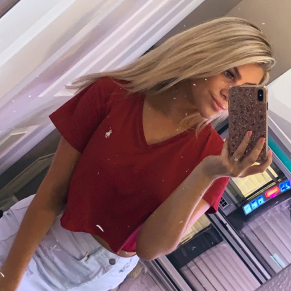 red ralph lauren crop top